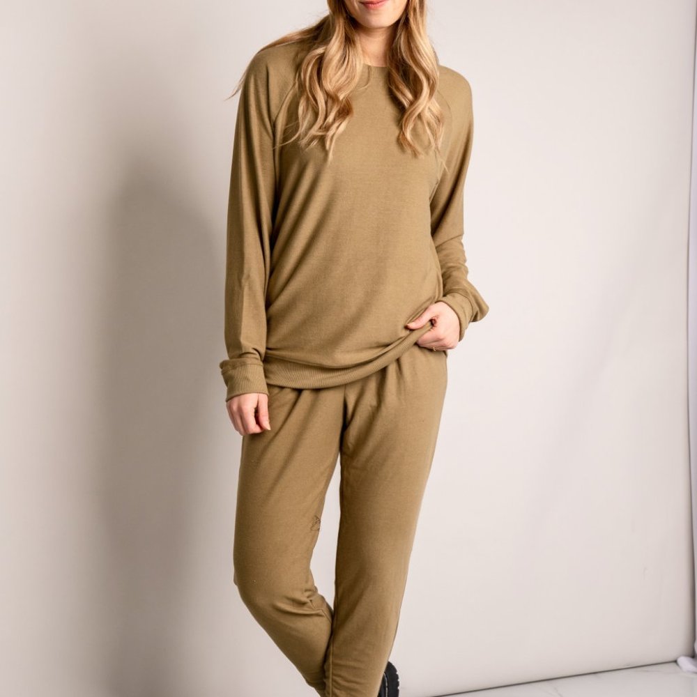 Zenana Full Size Raglan Sleeve Top and Joggers Loungewear Set